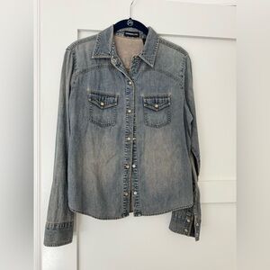 EXPRESS Denim Button-Up Shirt